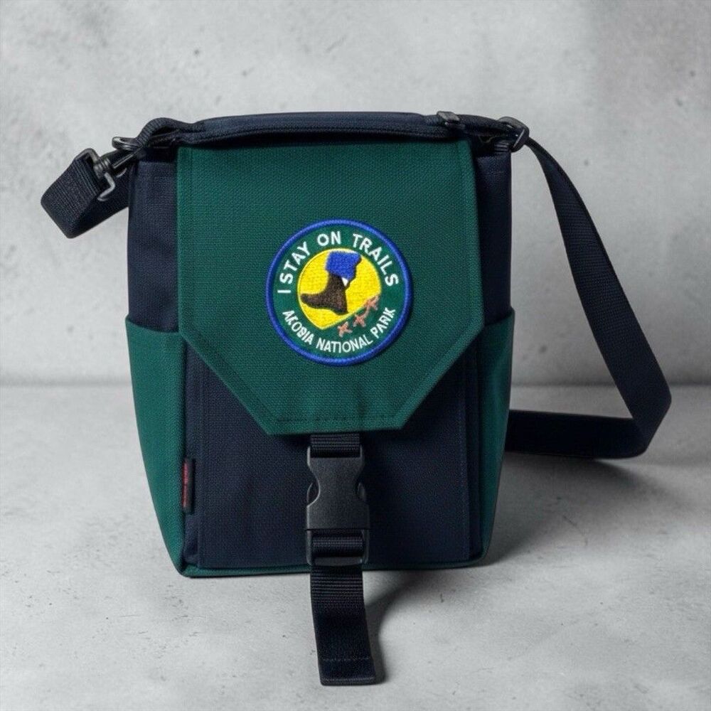 PaJaro Acadia National Park Crossbody Hiking Bag Adjustable Shoulder Strap Patch